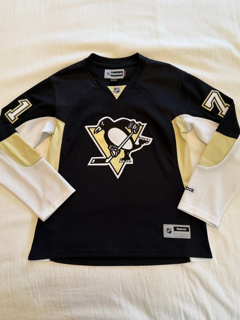 NHL Pittsburgh Penguins Malkin 71 Reebok Premier Jersey Women's Sz Medium Black